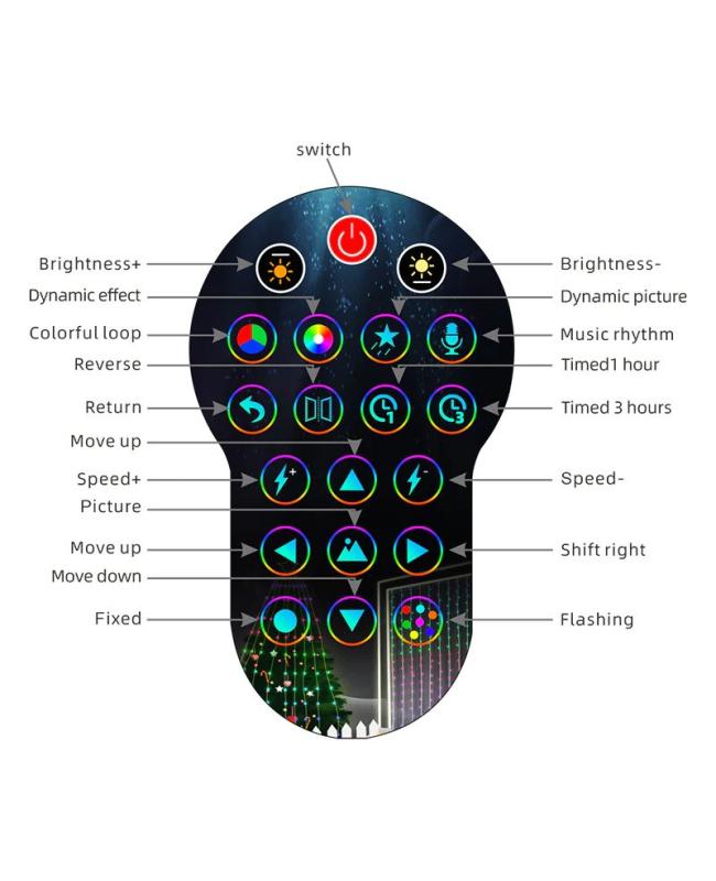 LED Christmas Tree Lights With Remote