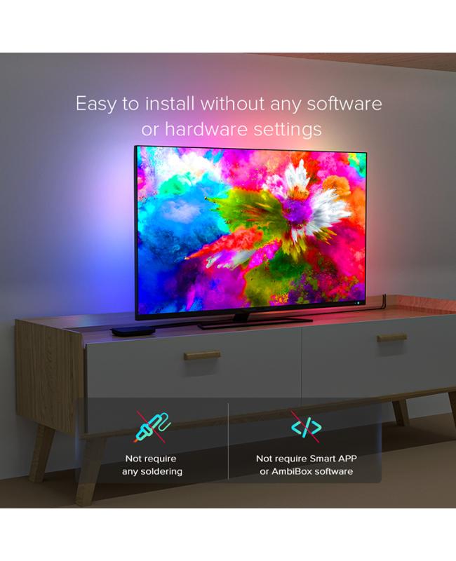 WiFi WS2812B TV Ambient Light Kit Supports Music & Voice