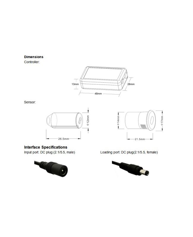 72W Mini LED Dimmer With Sensor