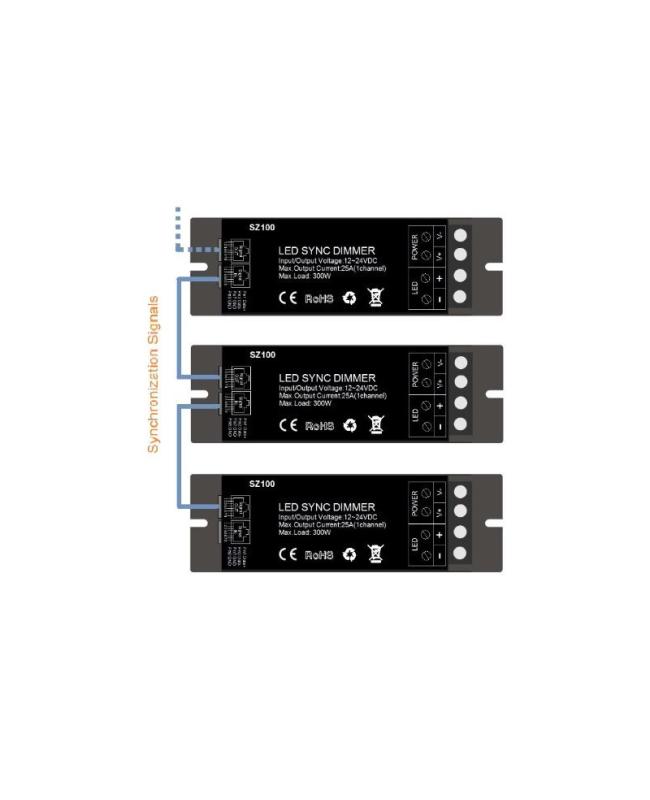 easy connection to achieve multiple dimmers sync-work 