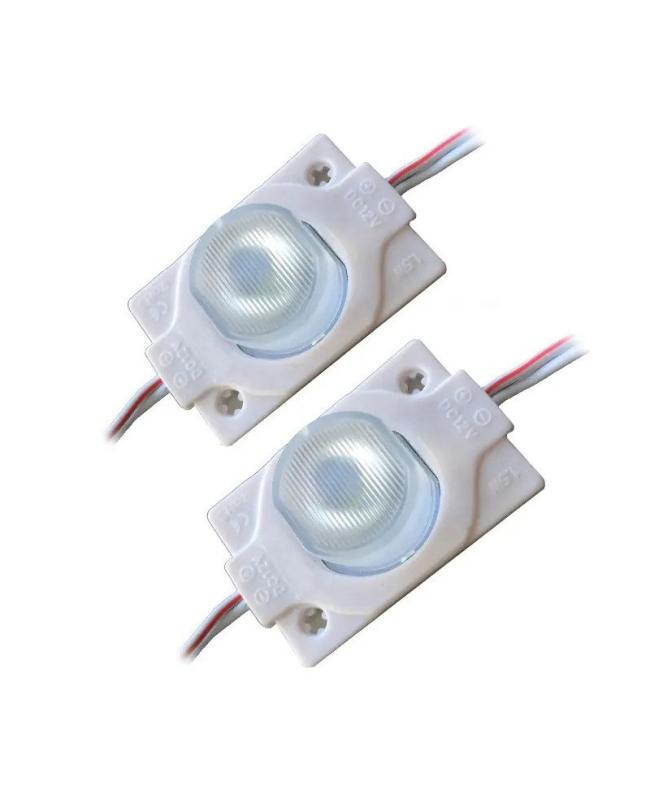 Vehicle LED Module String With Lens