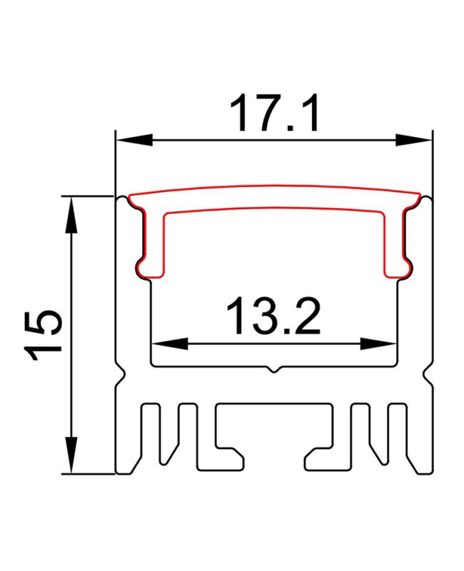 led channel with diffuser