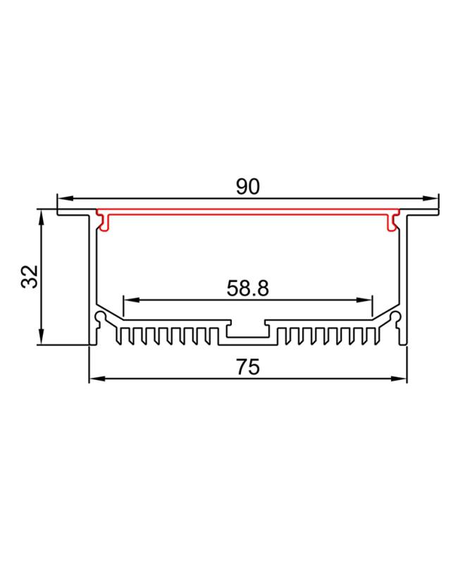 aluminum profile for led strip lighting