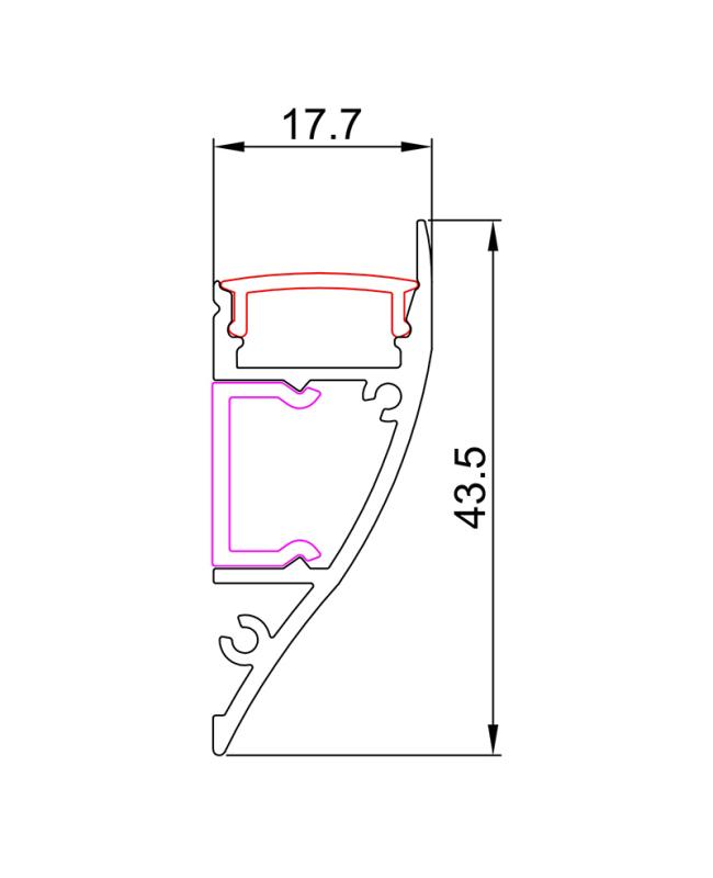 aluminum profile for led strip lighting