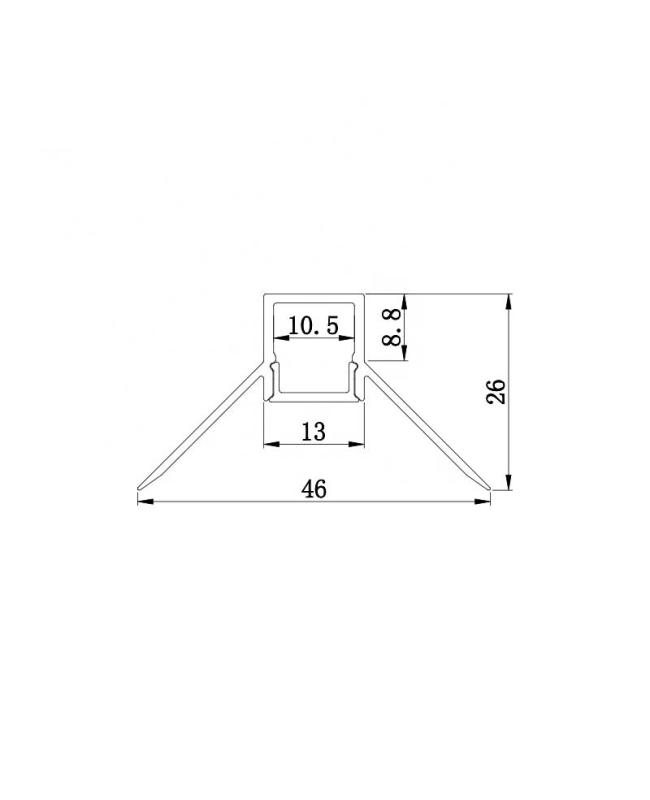 Recessed LED Extrusion For Drywall