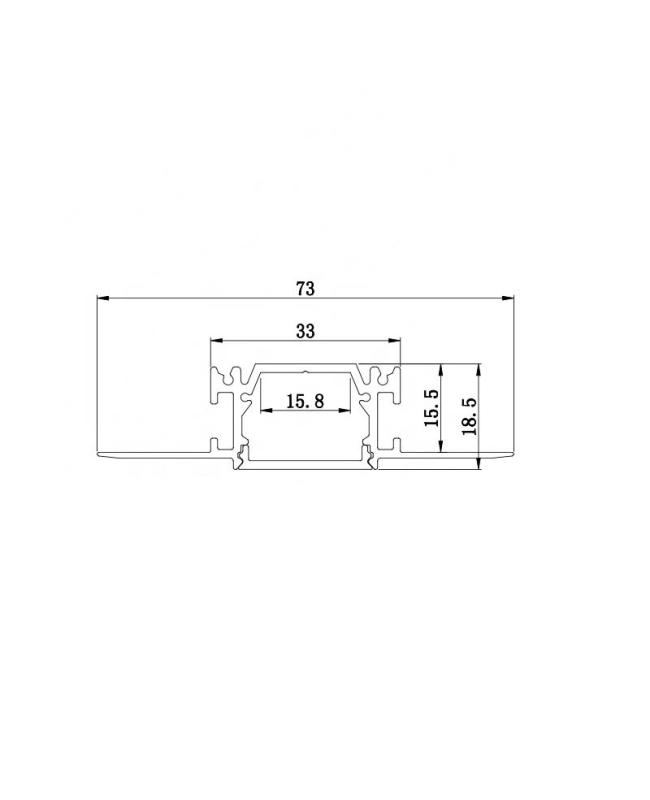 led strip plasterboard profile Size