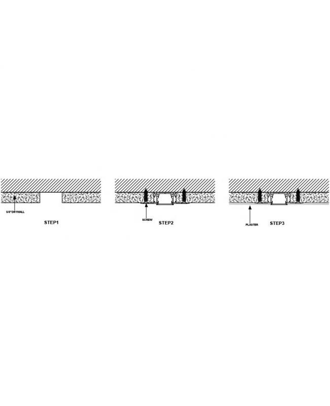 led strip plasterboard profile installation