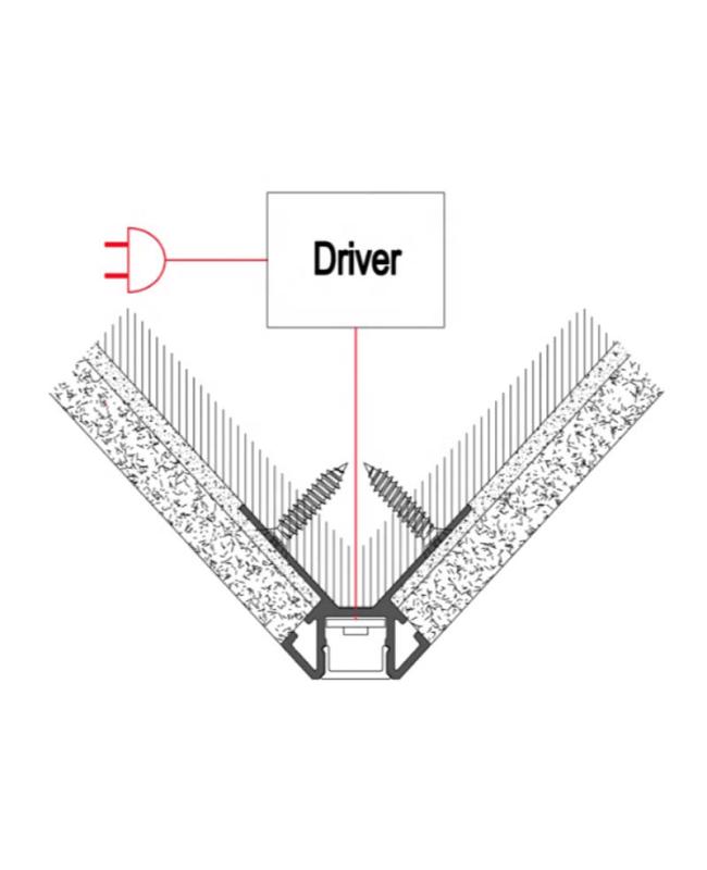Corner Marble LED Profiles Installation