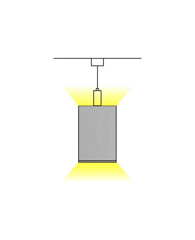 1 inch wide up and down extruded aluminum led housing