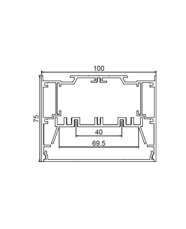 pendant led strip track diffuser