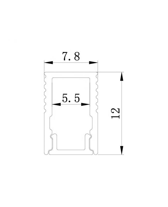 Ultra Thin Tiny Surface Mounted Aluminum Channel