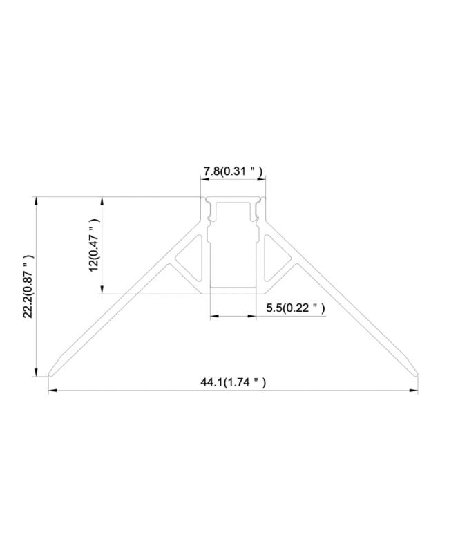 Recessed Drywall LED Light Housing For Outside Corner