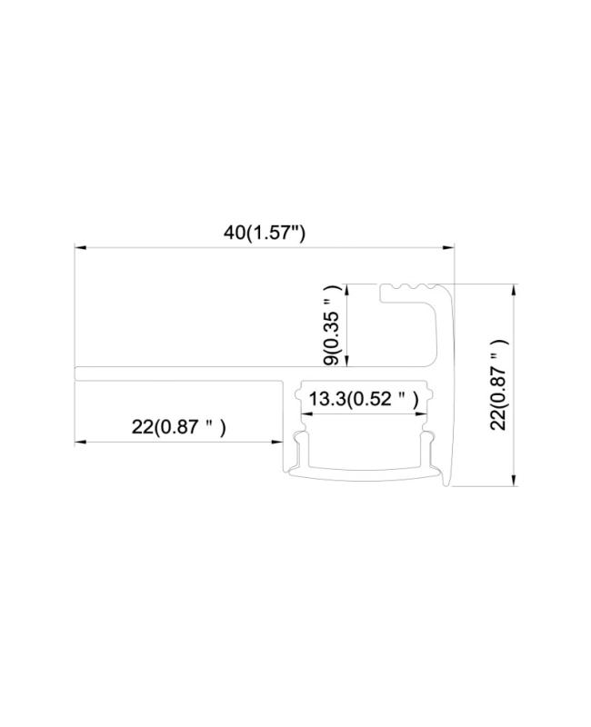 black recessed led channel