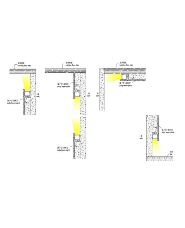 Gypsum Recessed Lighting Profile Wall