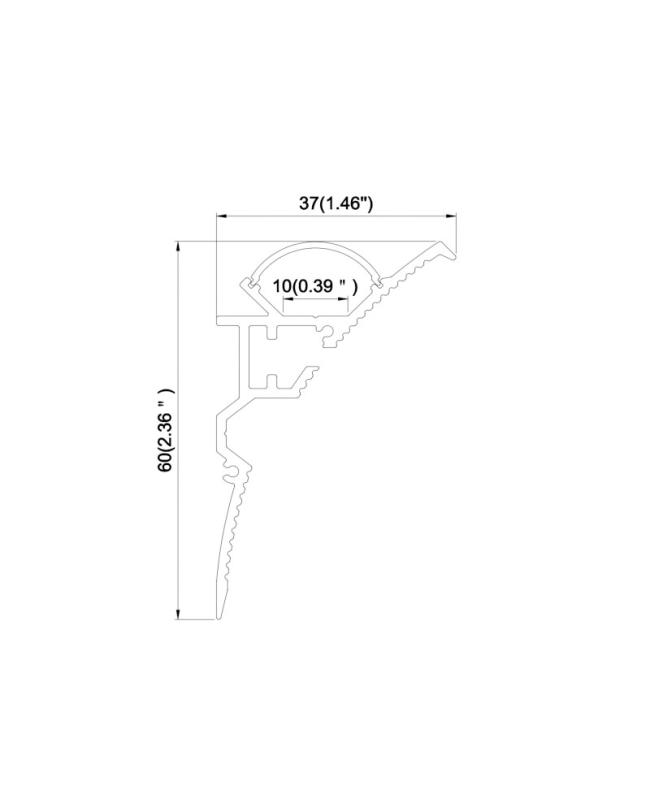 Surface Mounting LED Strip Cove Lighting Channel