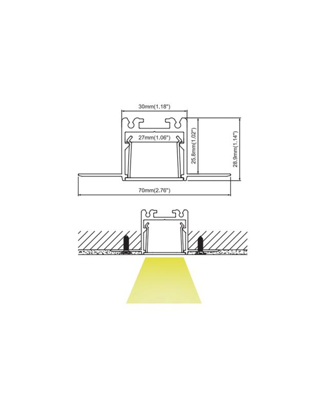 led mud in channel