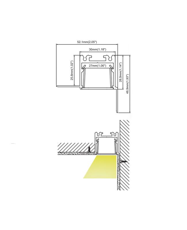 Plasterboard Wall Wash LED Channel