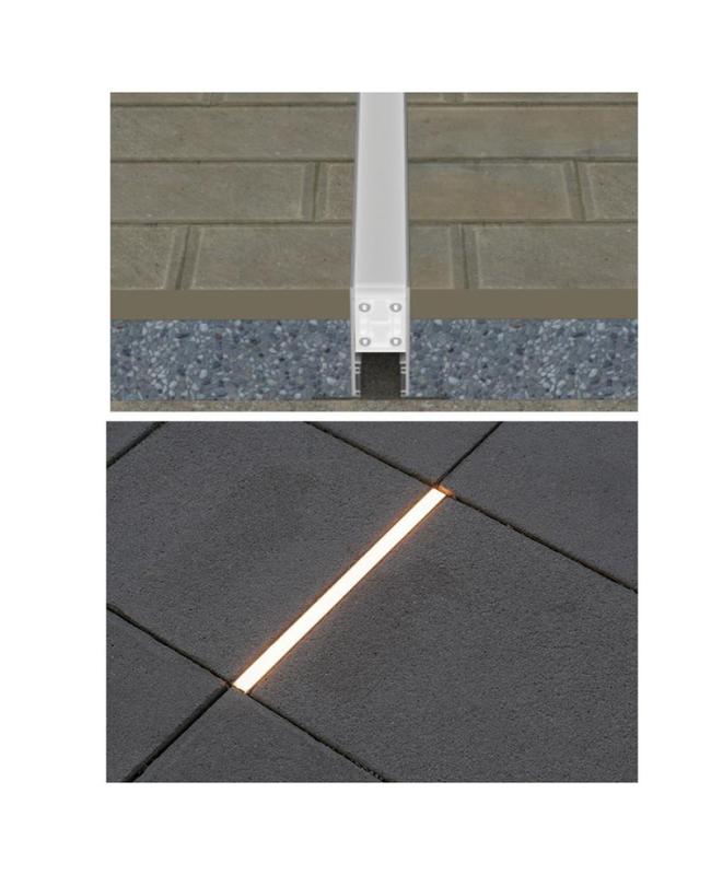 in ground paver light channels