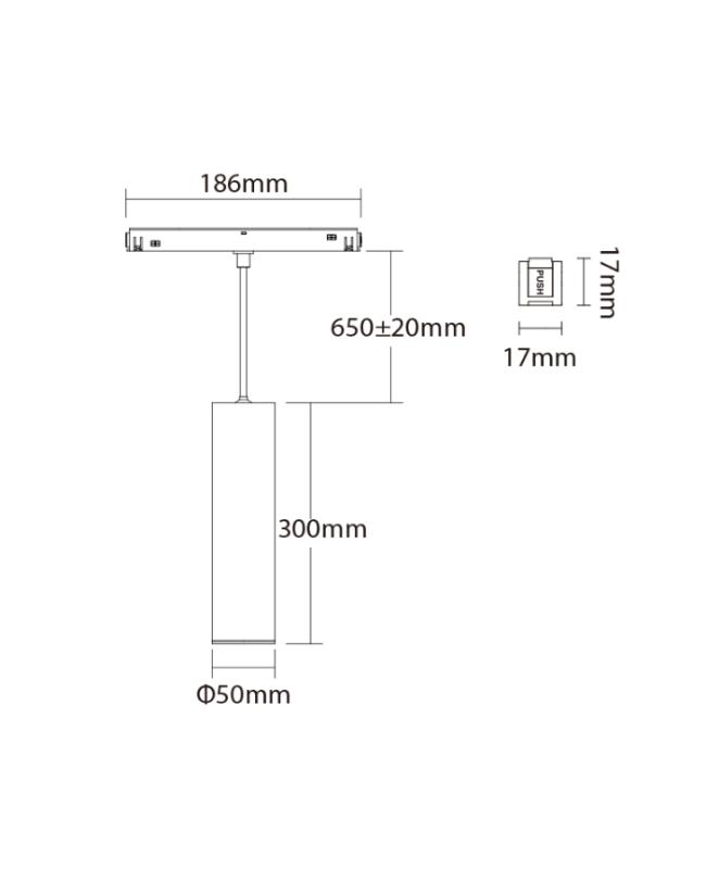 Zigbee 3.0 Magnetic Rail Pendant Light