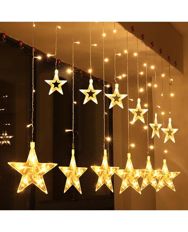 12PCS Big Star 220V LED Curtain Light