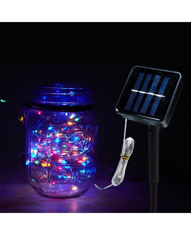 Waterproof Multicolor Solar String Lights Outdoor