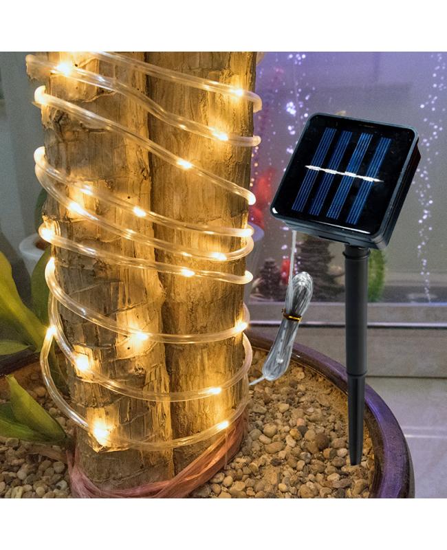 solar rope light christmas tree