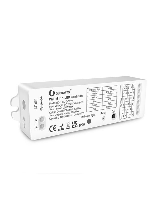 rgb cct led strip wifi controller