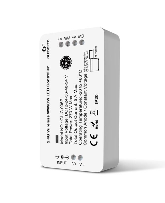 gledopto zigbee pro dual white controller