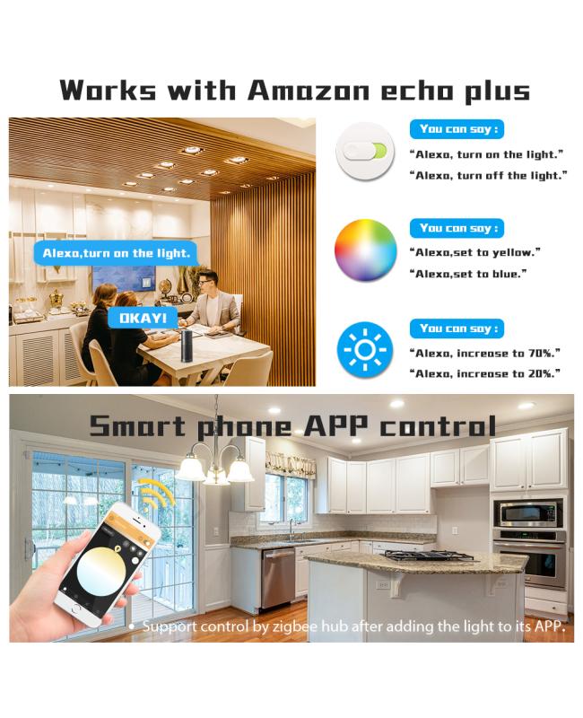 zigbee smart led downlight