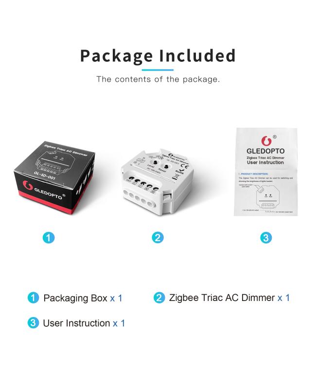 Gledopto Zigbee 3.0 Smart AC Triac LED Dimmer