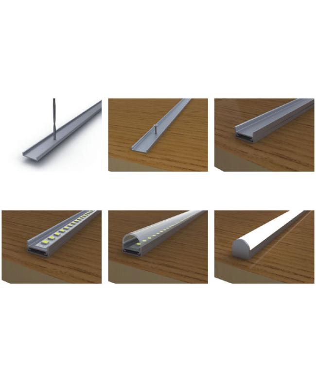 led-profil aluminium flach