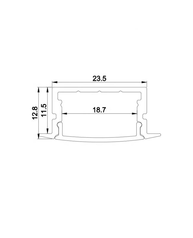 aluminium led channel with flange