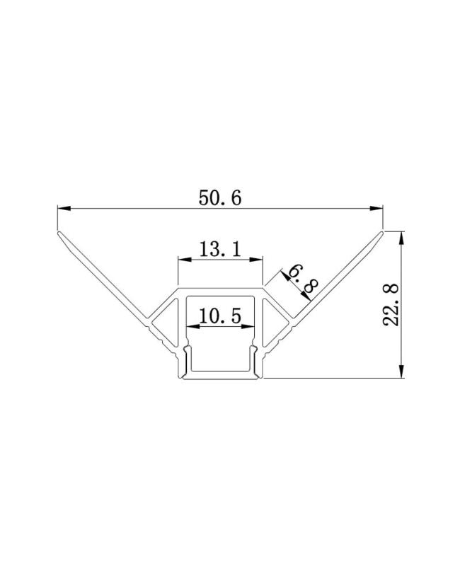 Trimless LED Drywall Profile Size